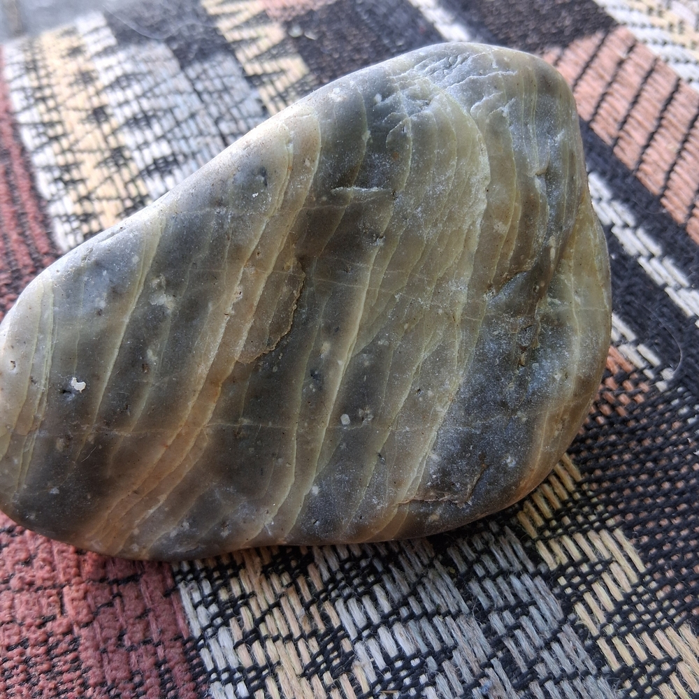 Natural Stone Accent Piece in Earth Tones